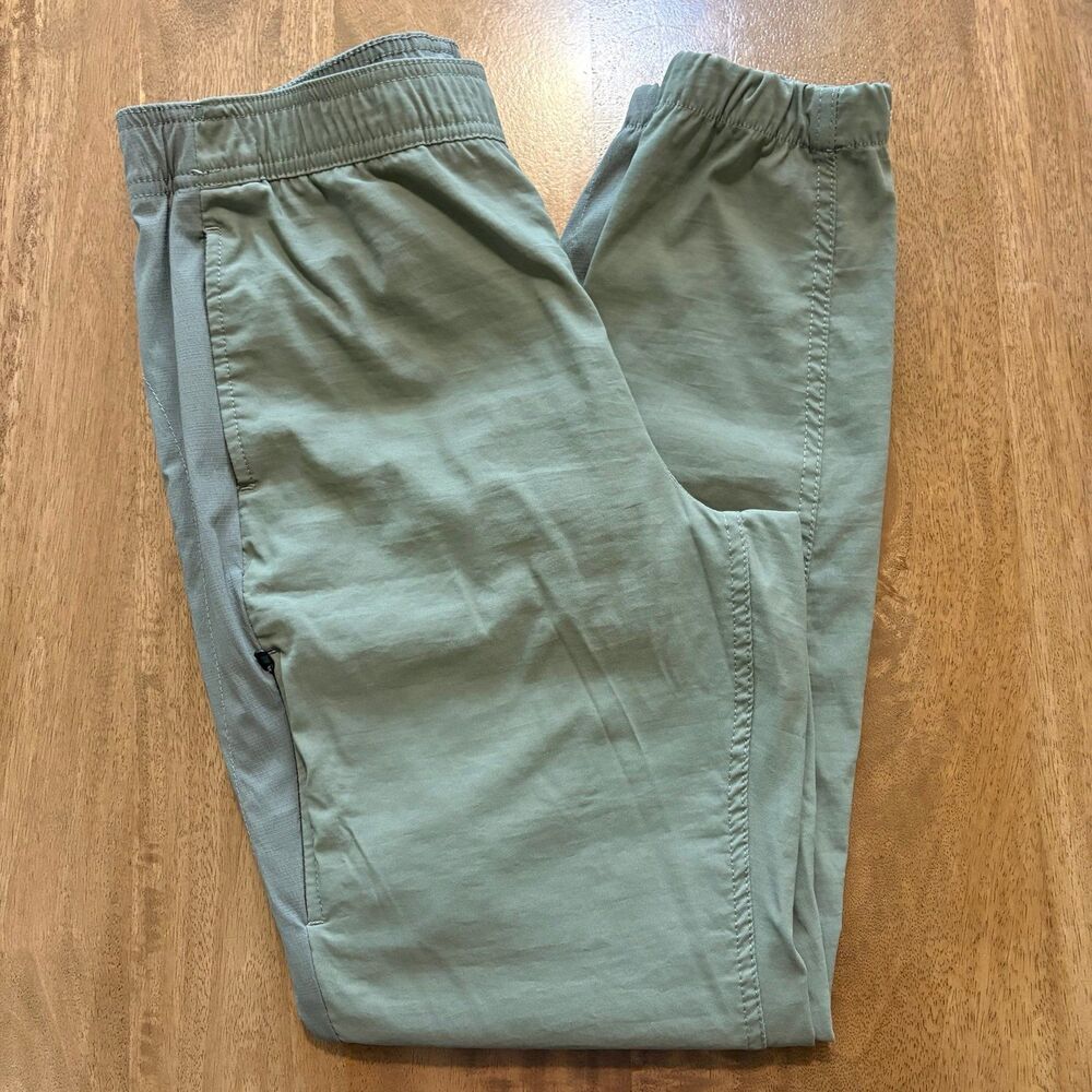 Eddie Bauer First Ascent Womens Green Jogger Pants Size 4 Nylon Spandex Elastic